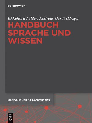 cover image of Handbuch Sprache und Wissen